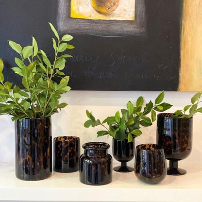 Piper Tortoise Shell Glass Vase - Medium