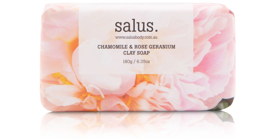 Salus Chamomile &amp; Rose Geranium Clay Vegan Soap