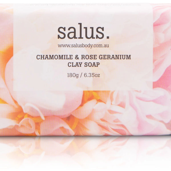 Salus Chamomile & Rose Geranium Clay Vegan Soap