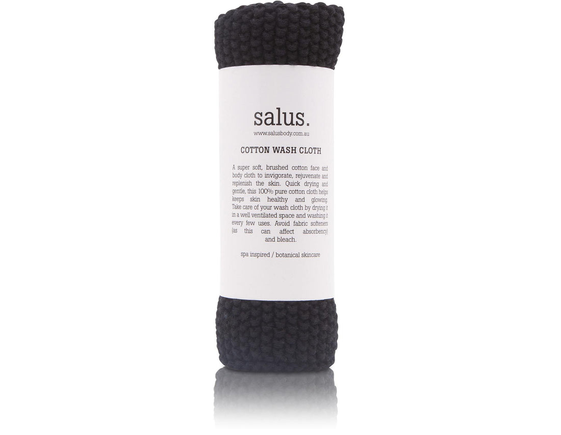 Salus Cotton Wash Cloth in Black