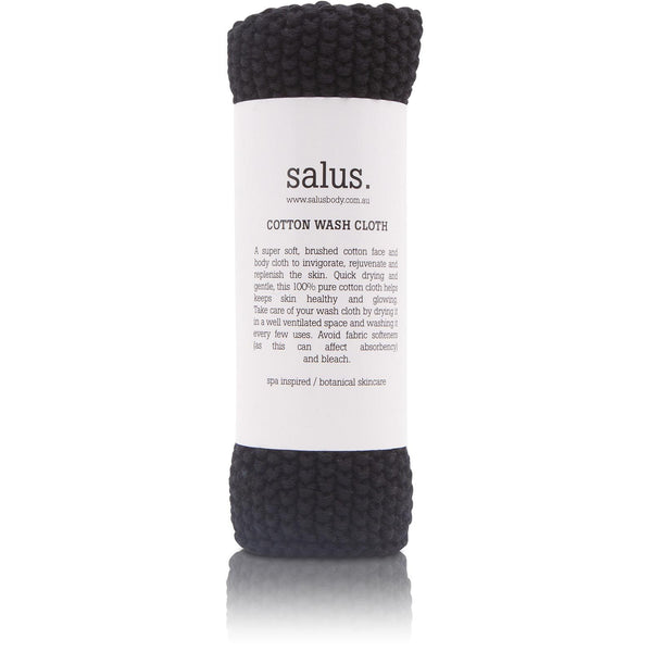 Salus Cotton Wash Cloth in Black