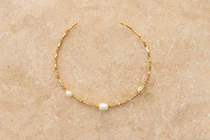 Indigo &amp; Wolfe - Gaia Gold &amp; Pearl Choker