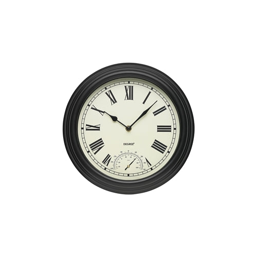 Alfresco Wood Wall Clock in Brown - 30.5cm