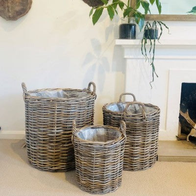 Mutya Rattan Basket w Handles (Small)