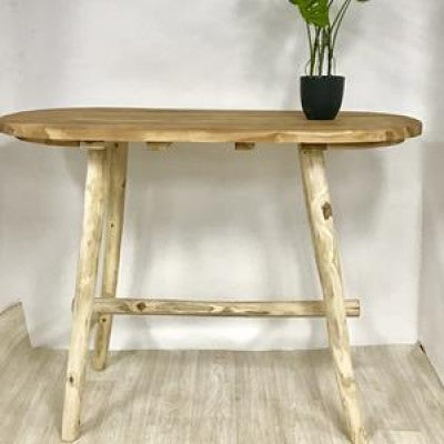 Anisa Teak Oval Bar Table - 40% Off Sale