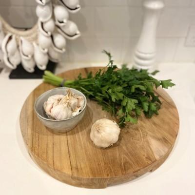 Juno Round Teak Serving + Cheese Board
