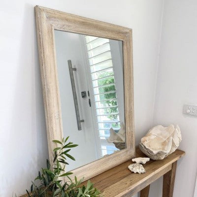 Byron Wall Mirror in Natural Wood