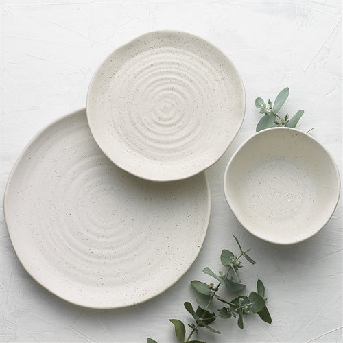 Stone Speckle Side Plate in Chalk 21cm