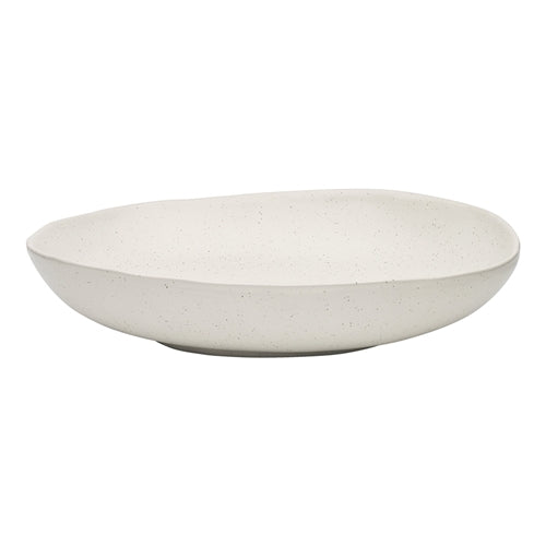 Stone Speckle Shallow Bowl in Chalk 28cm