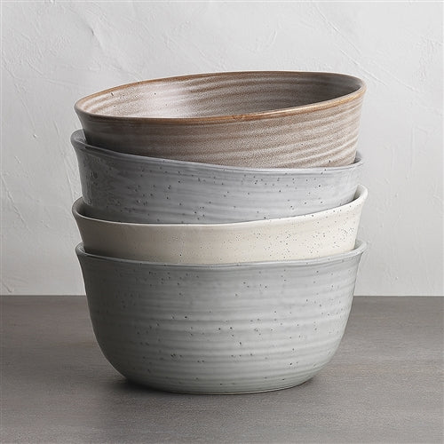 Stone Speckle Laksa Bowl in Chalk 20cm