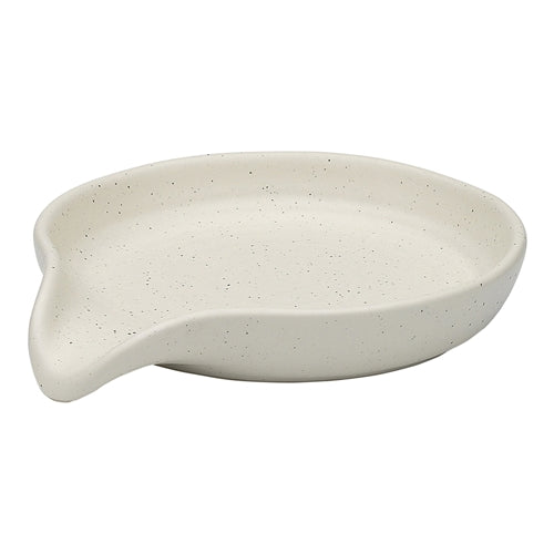 Stone Speckle Spoon Rest in Chalk