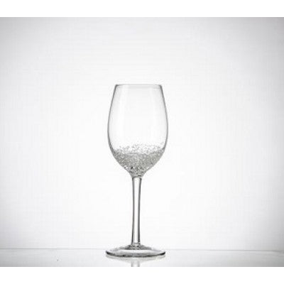 White Wine Glass Bubbled Effect (Save 47%)