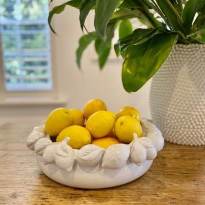 Aphrodite Ceramic Lemon Bowl in White