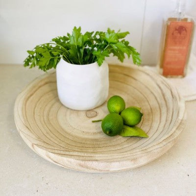Nora Round Wooden Bowl 38cm