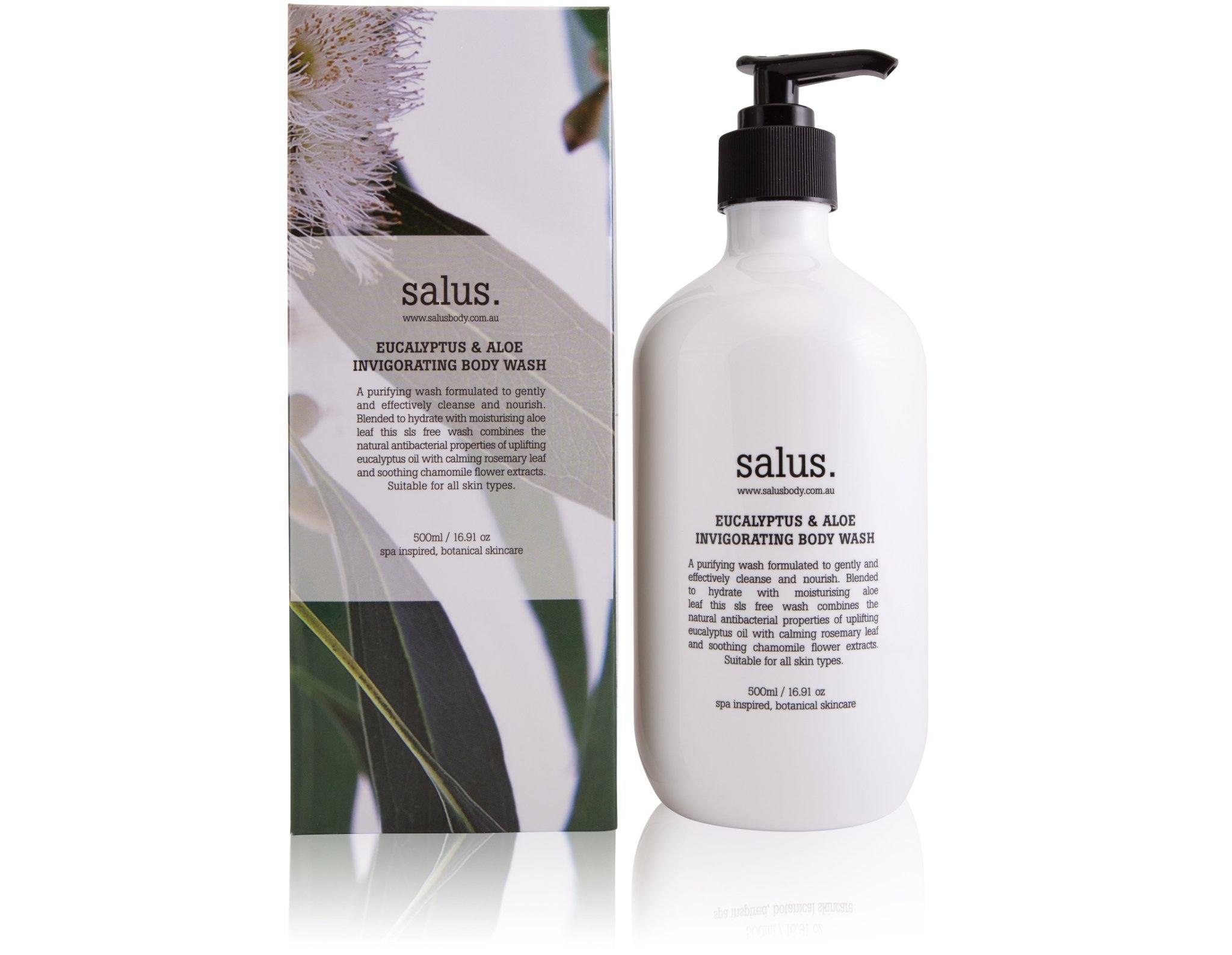Salus Eucalyptus &amp; Aloe Invigorating Body Wash 500mL