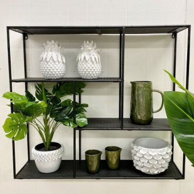 Calil Metal Wall Shelf in Black