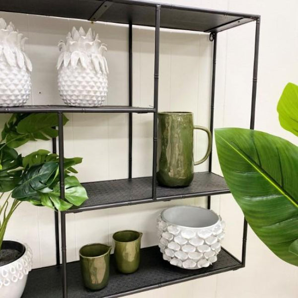Calil Metal Wall Shelf in Black