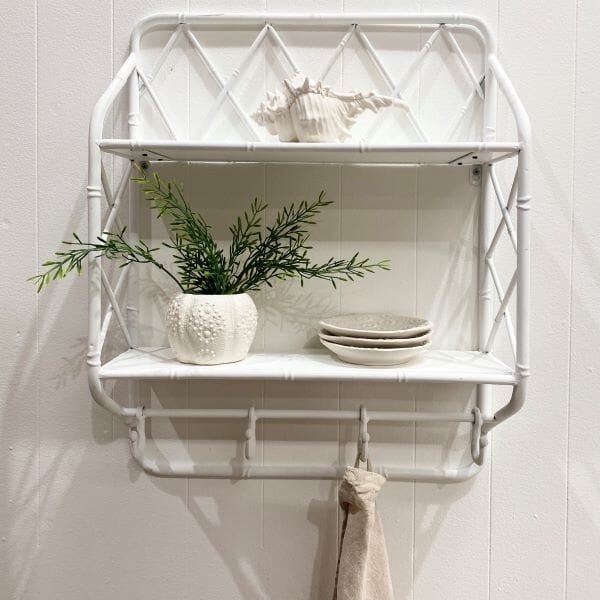 Adeline Metal Wall Shelf in White