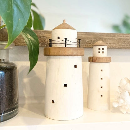 Kiri Decorative Wood Lighthouse - Medium