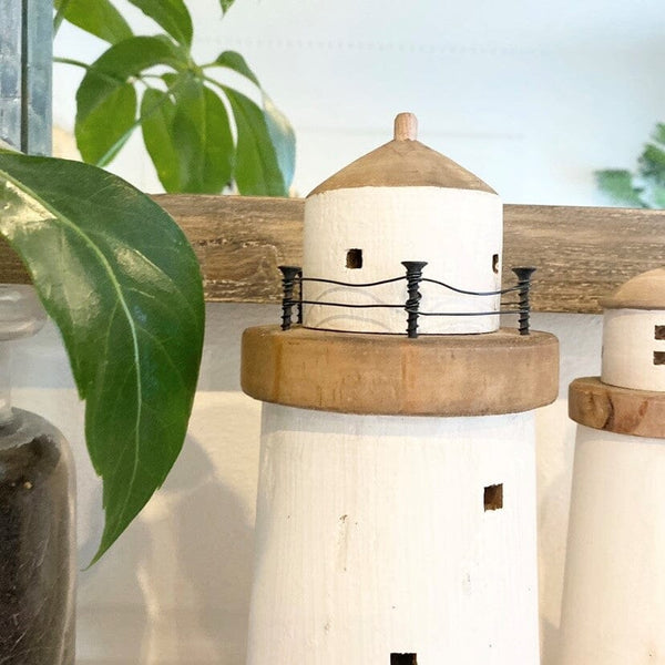 Kiri Decorative Wood Lighthouse - Medium