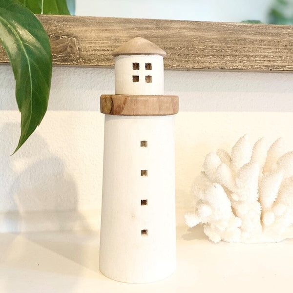 Kiri Decorative Wood Lighthouse - Small