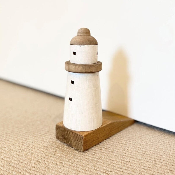 Kiri Wooden Lighthouse Doorstop