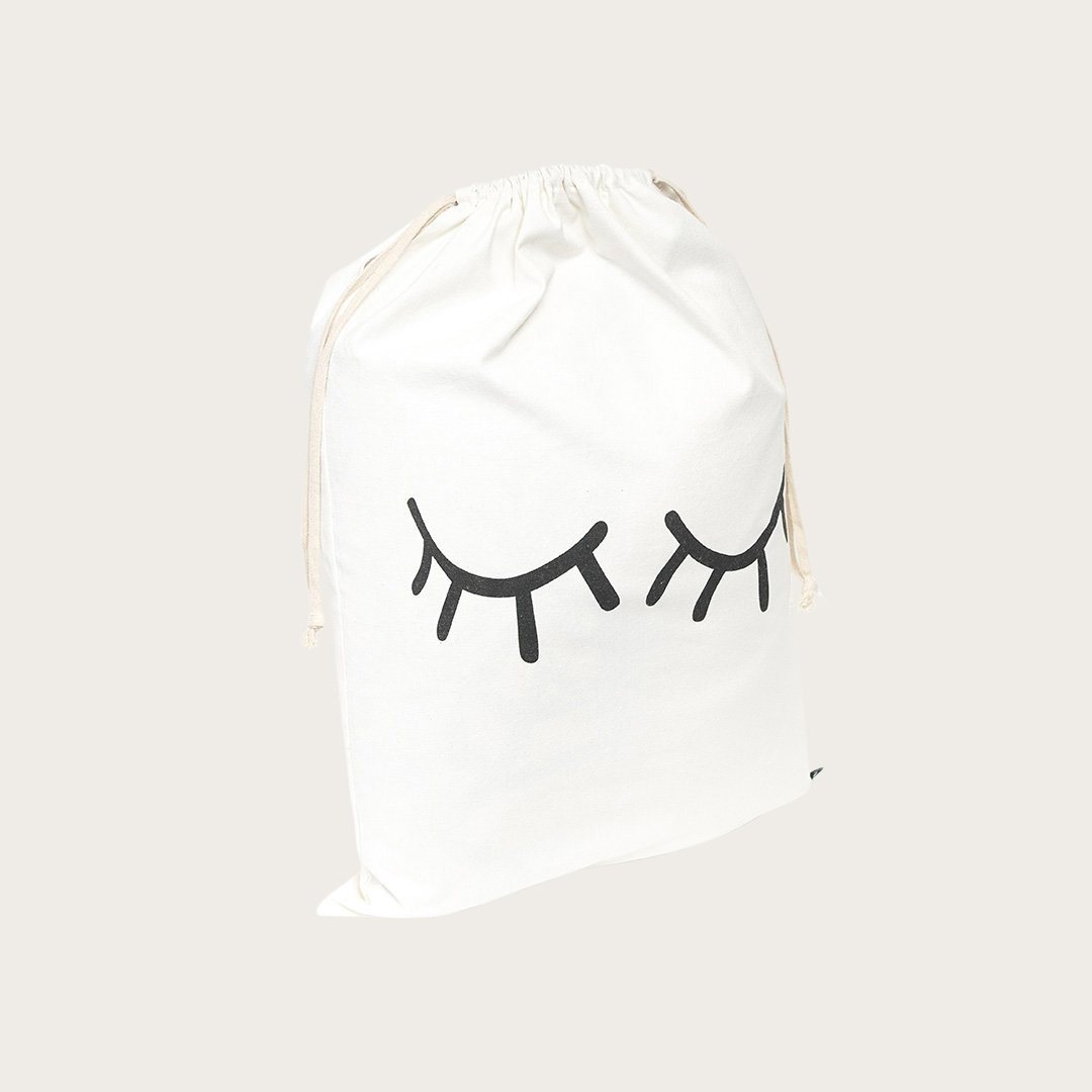 Eyelashes Cotton Drawstring Storage Sack (Buy 1 Get 1 Free Sale)