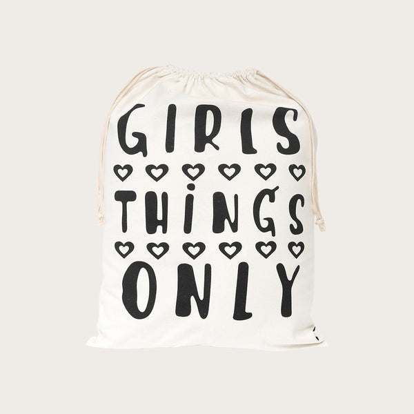 Girls Cotton Drawstring Storage Sack (Buy 1 Get 1 Free Sale)
