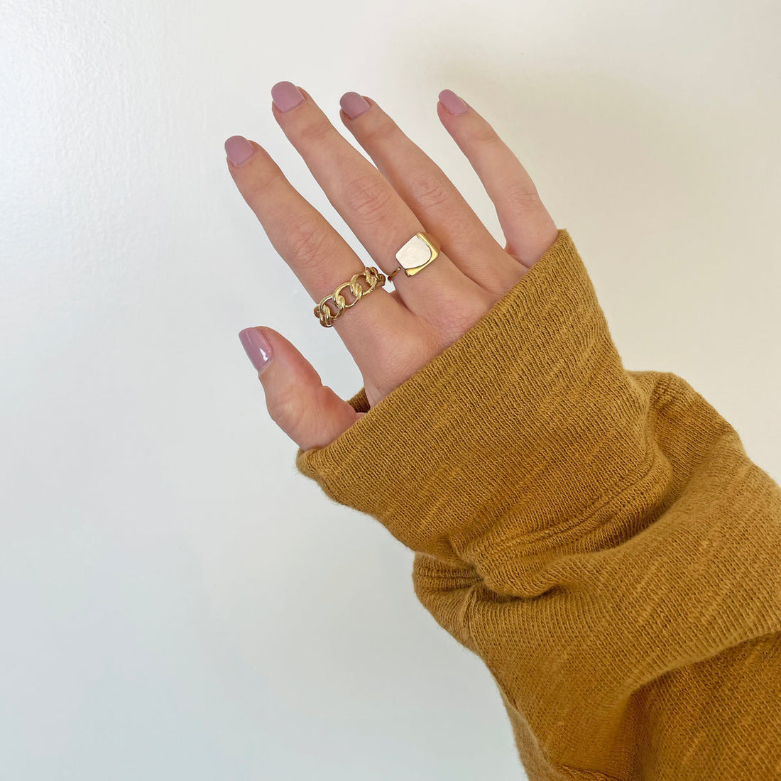 Arms of Eve - Cleo Gold and Mother of Pearl Ring Size 8
