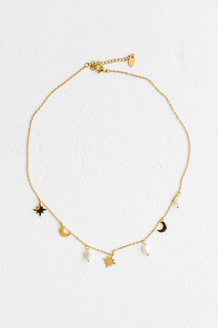 Indigo &amp; Wolfe - Moonstruck Gold Necklace