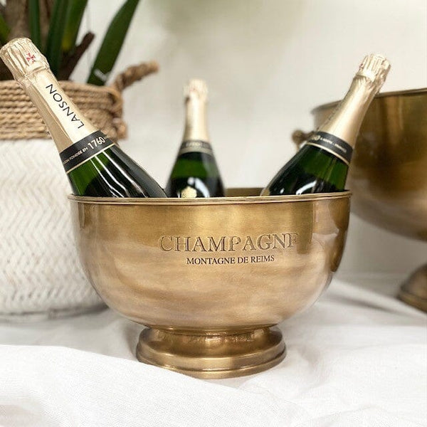 Camille Round Champagne Bucket in Brass