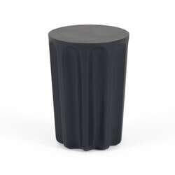 Positano Concrete Side Table in Black