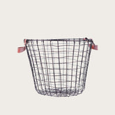 Tomaso-Medium-Wire-&-Faux-Leather-Basket