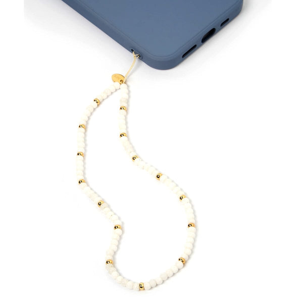 Luna White Beaded Wristlet Phone Strap
  I Arms of Eve
