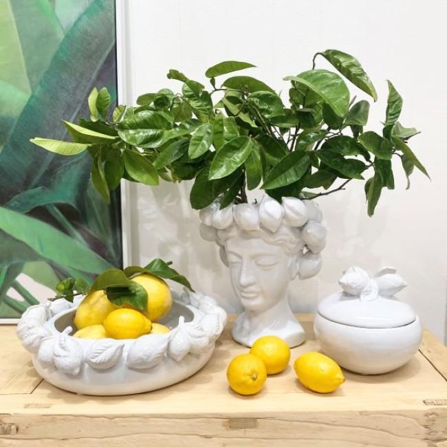 Aphrodite Ceramic Lemon Bowl in White