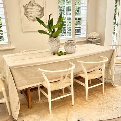 Ecru Grey Tablecloth - Large