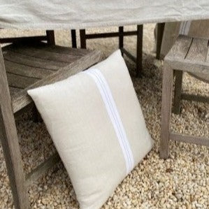 Freya Linen Cushion in Natural/Cream - 50 x 50cm