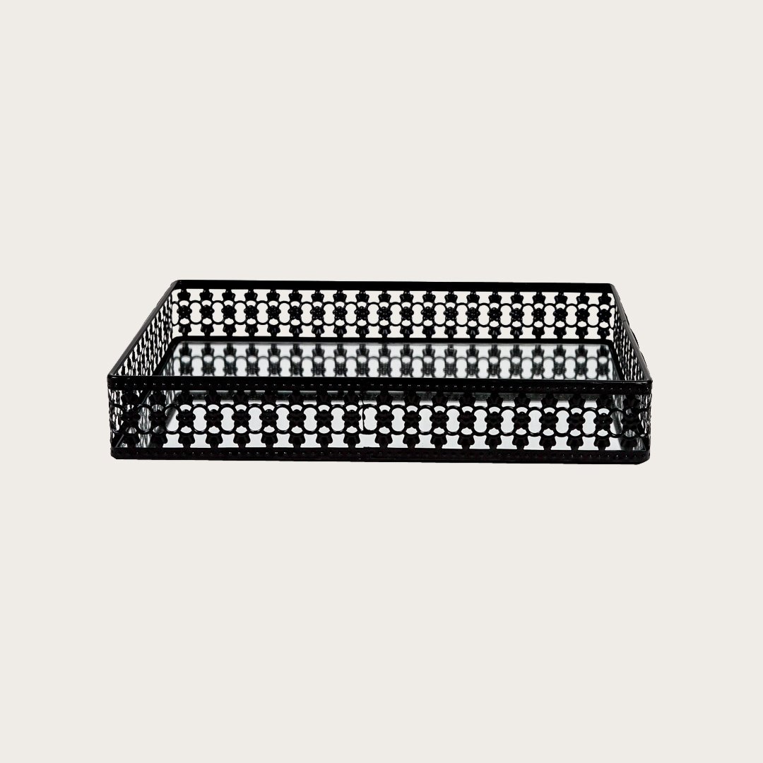 Yves Metal Serving Tray in Black