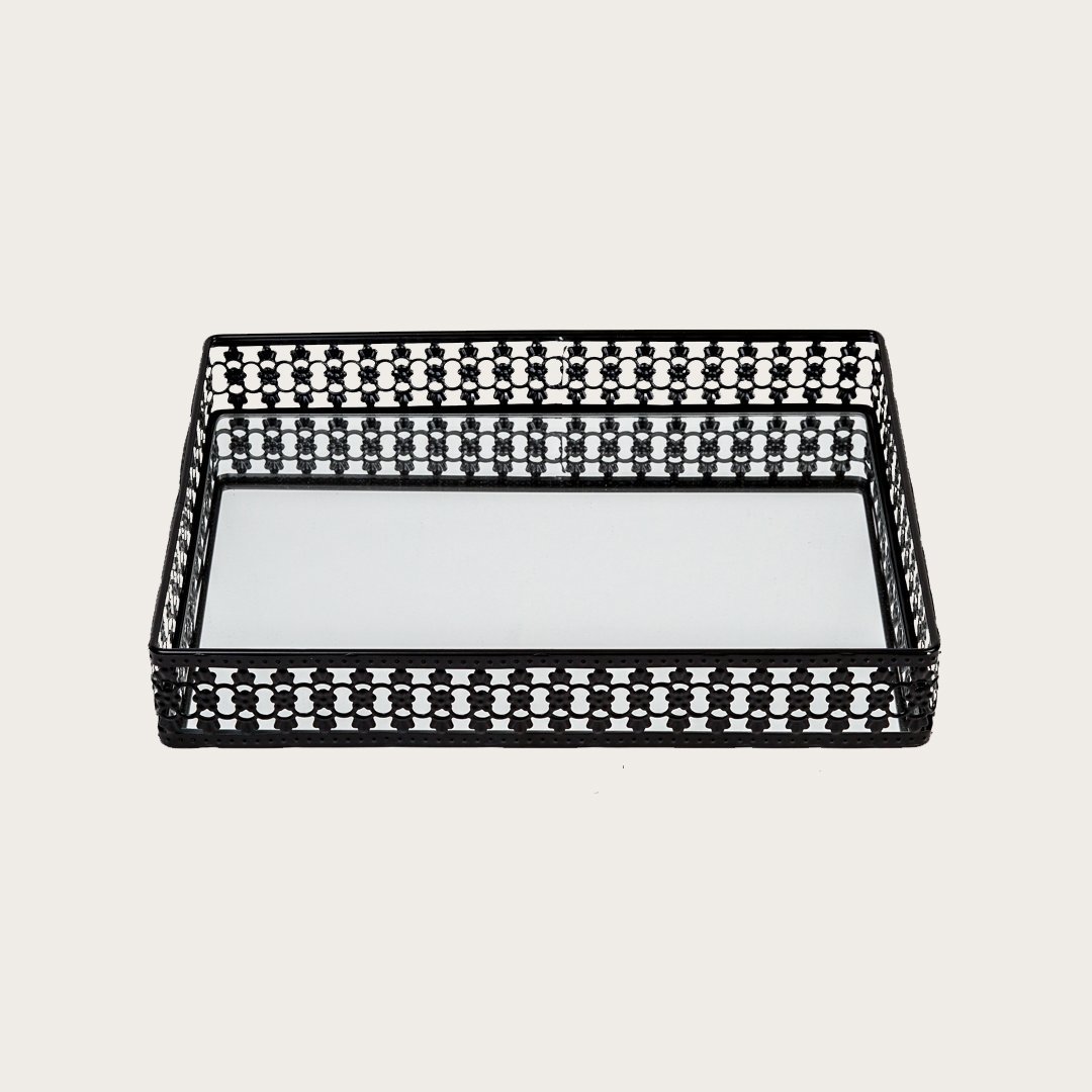 Yves Metal Serving Tray in Black