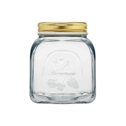 Rustica Glass Storage Jar W/ Gold Lid 500ml (Save 15%)