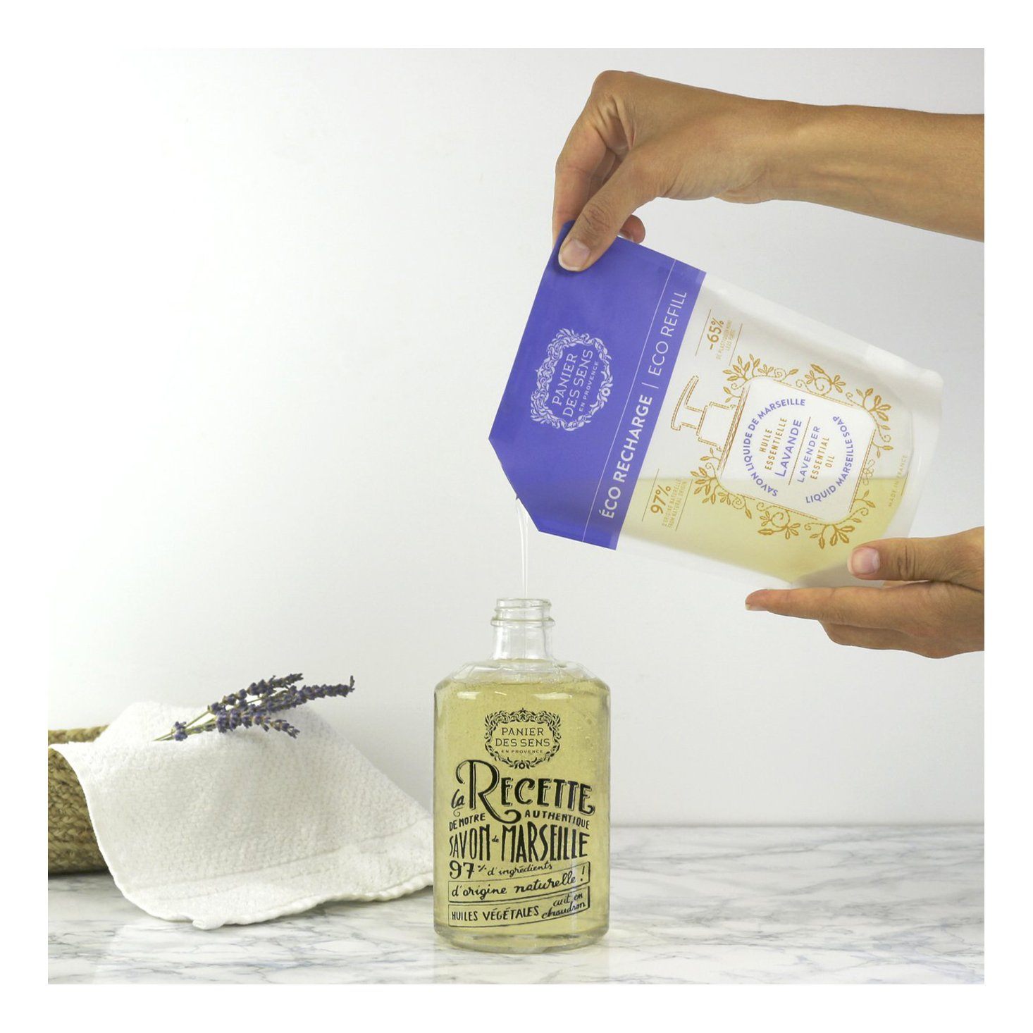 Panier des Sens Marseille Liquid Soap Eco Refill Precious Jasmine