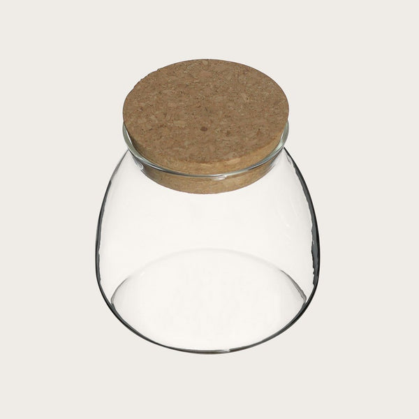 Rosa Glass Storage Jar W/ Cork Lid - Small (Save 50%)