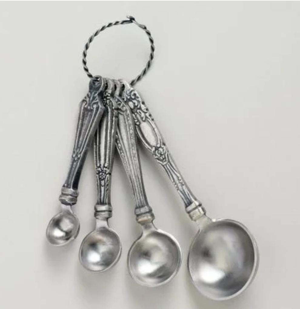 Antique Silver Measuring Spoon Set of 4