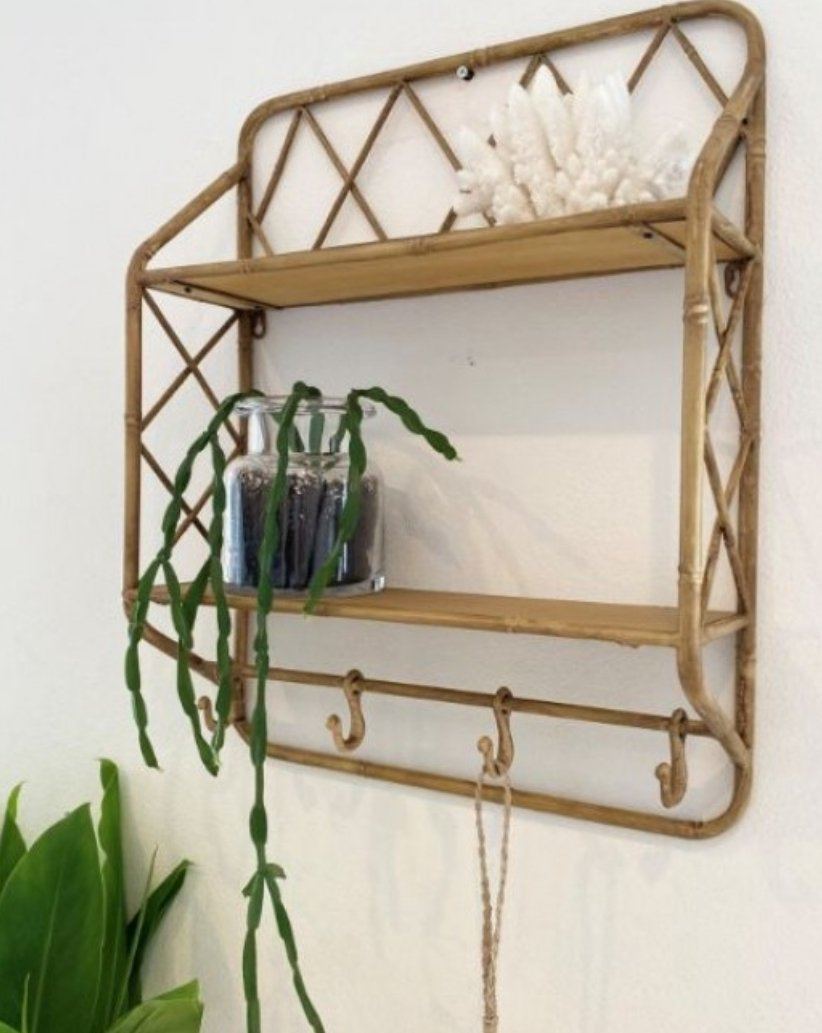 Adeline Metal Wall Shelf in Natural