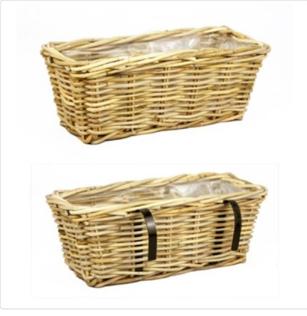 Zale Woven Balcony Planter - Natural Blonde