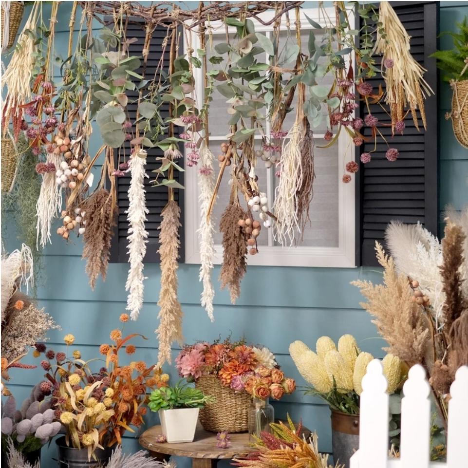 Hanging Reed Spray Dark Coffee 90cm - Sale 40% Off