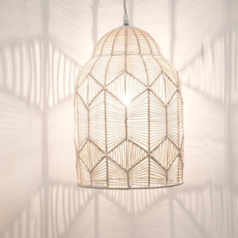 Clio Hand Woven Kudu Pendant in Natural