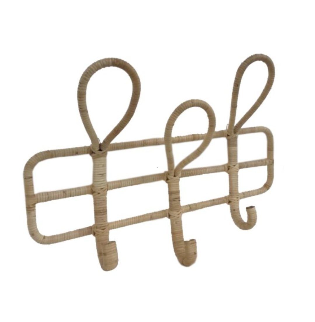 Amira Rattan Look Metal Wall Hook Natural