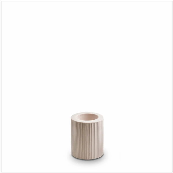 Ribbed Infinity Candle Holder in Nude (M)