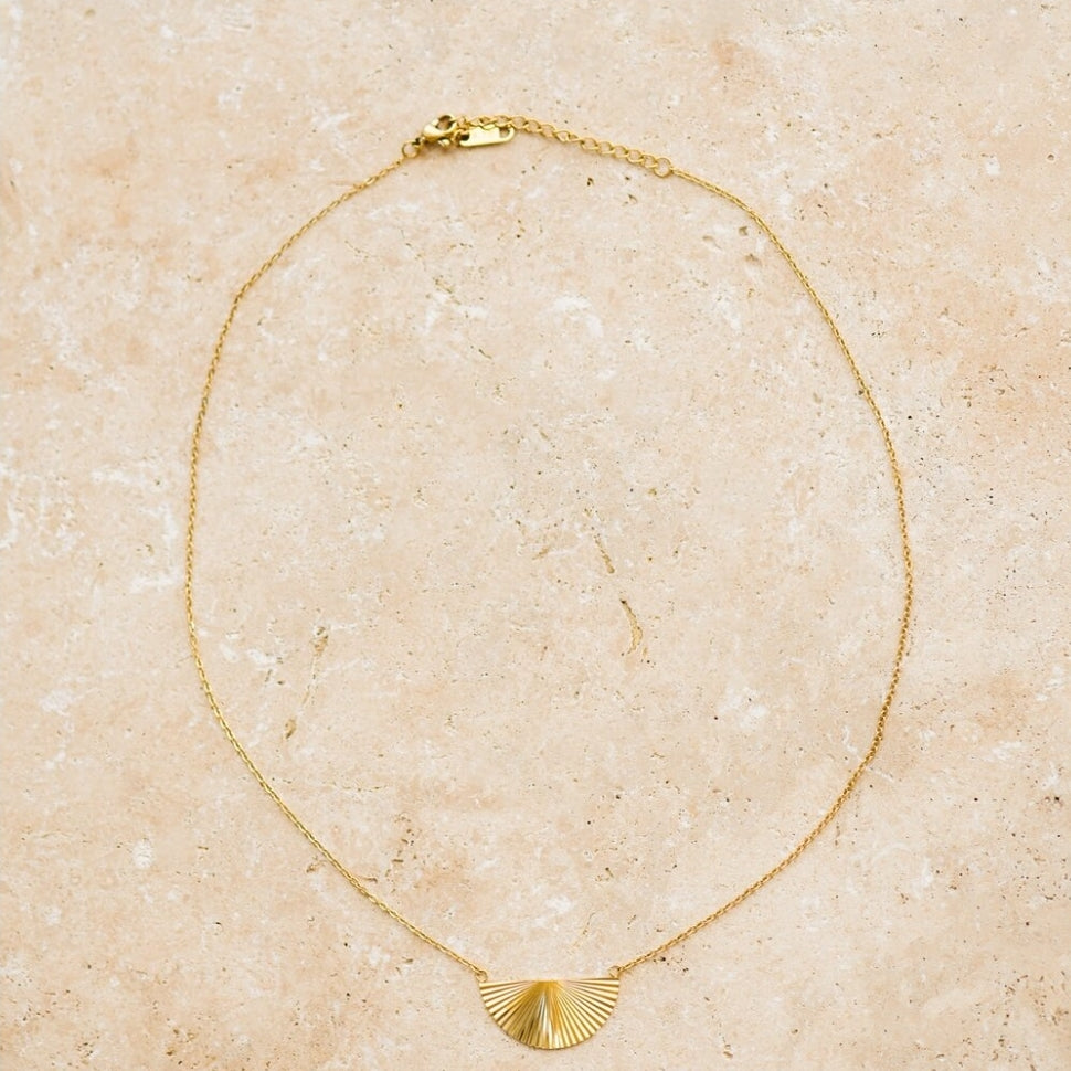 Indigo &amp; Wolfe - Indigo Gold Necklace W/ Sunrise Pendant